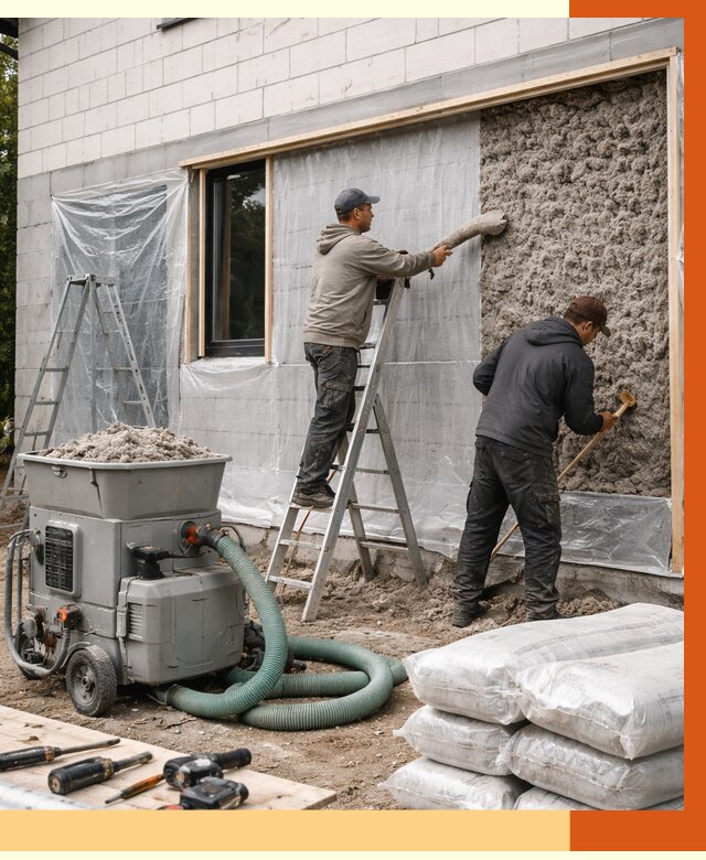 Утепление дома из газобетона эковатой в Ульяновске от 4628 руб./м2 | ТепломастерУлн